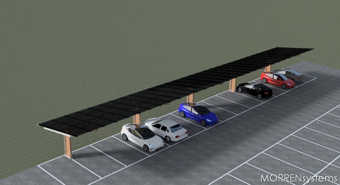 MORRENsystems - solar parking hout